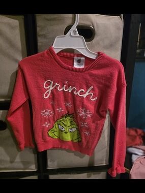 Grinch Kids' Pink Graphic Sweater